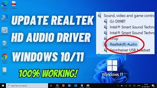 Windows 11  How To Fix Realtek High Definition Audio Driver Issues [upl. by Chavey230]