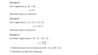 Fonction et Application  applications injective surjective bijective et bijection réciproque [upl. by Vesta919]