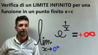 Definizione di limite infinito per una funzione in un punto Verifica tramite la definizione [upl. by Osnerol]