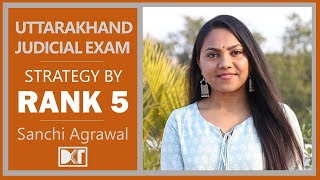 Rank 5 Uttarakhand Judicial Exam Topper  Sanchi Agrawal shares her strategy [upl. by Oribella]