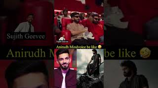 Anirudh Mindvoice in Theatre 🤣 anirudh anirudhravichander tamilcomedy [upl. by Hoi]