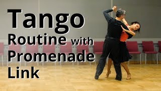 Tango Basic Routine with Promenade Link to Promenade Position  Dance Lesson [upl. by Anaahs412]