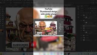 YouTube Thumbemail design with Photoshop 🥰🤠 motivation shortsvideo mrbeast adobeillustrator [upl. by Eboj]