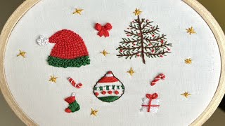 Christmas Embroidery  2024  Hand Embroidery For Beginners [upl. by Skillern197]