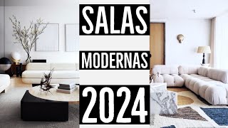 50 SALAS MODERNAS  DECORACIÓN DE INTERIORES 2024  TENDENCIAS ESTILOS Y DISEÑOS [upl. by Eelahs]