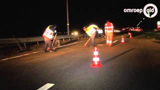 Ongeval op A1 bij Hoevelaken snelweg afgesloten [upl. by Ernest]