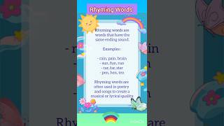 Rhyming words shorts [upl. by Abana91]