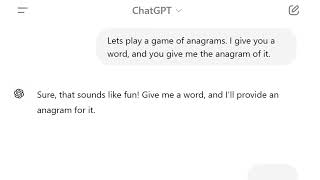 ChatGPT plays a wholesome game of anagrams [upl. by Sivle53]