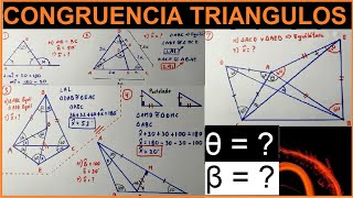 CONGRUENCIA DE TRIANGULOS  Problemas resueltos paso a paso  Geometría plana [upl. by Nehpets]