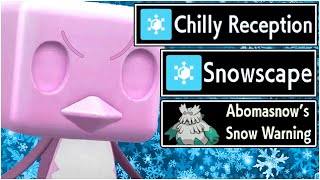 FULL SNOWSCAPE POKEMON TEAM Snow Team Scarlet and Violet Chilly Reception Snow Warning Hail [upl. by Gilbert849]