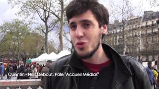 Reportage sur le Mouvement citoyen quotNuit Deboutquot Ã Paris le 16 Avril 2016 [upl. by Eener]