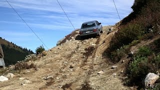 Extreme off roading W124 Mercedes sedan [upl. by Janetta564]