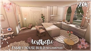 20K BLOXBURG MODERN AESTHETIC FAMILY HOUSE BUILD NO GAMEPASS [upl. by Hayes]