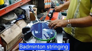 Badminton Racket Stringing [upl. by Fatsug]