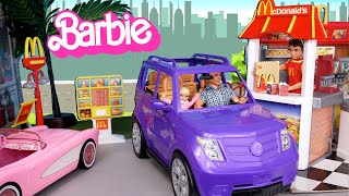 Barbie amp Ken Doll Family Preschool amp Drive Thru Adventures [upl. by Wailoo]