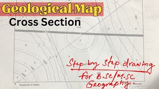 Geological map cross section folded horizontal structure with line of unconformity [upl. by Kramal]