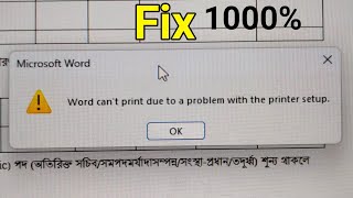 Word cant print due to a problem with the printer setup [upl. by Niel]