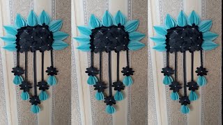 Easy Wall hanging Flower  pape craft [upl. by Atazroglam]