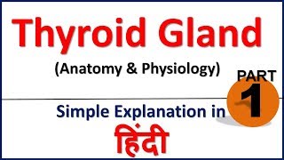 Thyroid Gland Anatomy amp Physiology in Hindi Part 1  Bhushan Science [upl. by Lyontine]