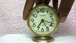 Slava 11 Jewels Clock Made in USSR Restored [upl. by Eanil]