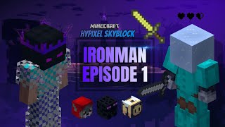 Amazing start to new profile Hypixel Skyblock Ironman Ep 1 [upl. by Sivart]