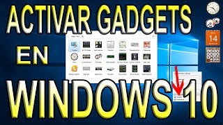 CÓMO ACTIVAR GADGETS EN WINDOWS 10  Muy Fácil [upl. by Certie557]