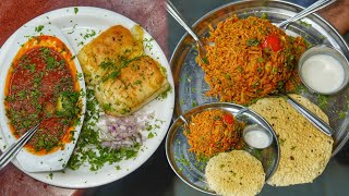 Juhu Chowpatty MahaLaxmi Pav Bhaji Tawa Fry Masala Pulao  Mumbai Street Food [upl. by Kcirederf]