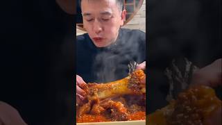 Hot🔥Saoji Khur Mutton Curry mukbang eating short [upl. by Pool85]