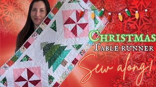 Sew the Peppermint Forest Christmas Table Runner Full Tutorial [upl. by Ennaecarg]