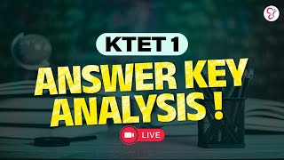 KTET 1 ANSWER KEY ANALYSIS  KTET EXAM 2024 [upl. by Eniagrom]