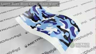 Metro Large Baby Blue Camouflage Vinyl Wrap Film [upl. by Minne]