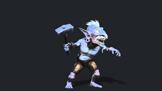 Goblin Slave animated game character [upl. by Nesnar]