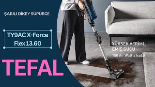 TefaL TY9AC XForce Flex 1360 Allergy Aqua Aerospin Kablosuz Şarjlı Dikey Süpürge Marketler Zinciri [upl. by Nivat]