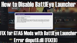 How to disable BattlEye launcher for MODS  Error dinput8dll [upl. by Lasser]