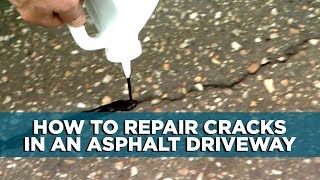 How to Repair Cracks in an Asphalt Driveway [upl. by Kiyohara]