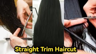 Straight Trim Haircut at home  very easy haircut  step by stepyoutubeviralvideohaircutviral [upl. by Nosduj574]