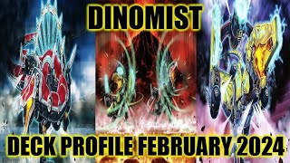 DINOMIST DECK PROFILE FEBRUARY 2024 YUGIOH [upl. by Ynaitirb]