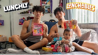 LUNCHLY VS LUNCHABLES Food Review  NattyBros [upl. by Yzdnil]