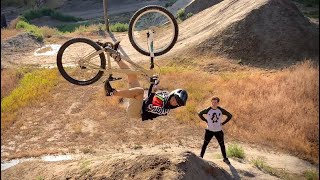 HE LANDED HIS FIRST EVER BACKFLIP Kamloops Bike Ranch [upl. by Sivlek736]