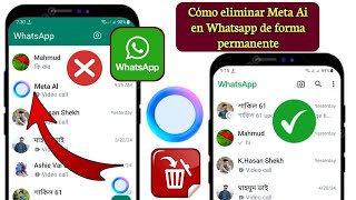 Cómo eliminar Meta Ai en Whatsapp de forma permanente [upl. by Lleinad]