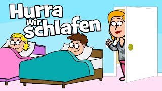 ♪ ♪ Kinderlied Schlaflied  Hurra wir schlafen  Hurra Kinderlieder [upl. by Amsaj665]