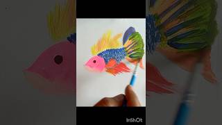 Colorful❤💛💚💙💜 fish painting🎨🎨🎨🎨 [upl. by Niel]