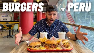 AMERICANS TRY BEMBOS IN PERU 🇵🇪  AMERICANOS PROBANDO LAS HAMBURGUESAS DE BEMBOS [upl. by Heilner]