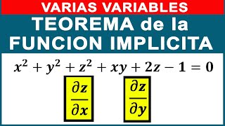 📌 Teorema de la Función Implícita Varias Variables [upl. by Stanford294]