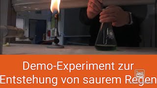 Demo Experiment zur Entstehung von saurem Regen [upl. by Ardied]