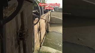 siphon pumping station engineering civilengineering viralvideo shorts [upl. by Sirovart]