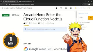 Arcade Hero Enter the Cloud Function Nodejs  qwiklabs  ARC231 [upl. by Eanehs]