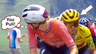 Mind Games Begin Between Vollering and Niewiadoma  Tour de France Femmes avec Zwift 2024 Stage 7 [upl. by Evangelina]