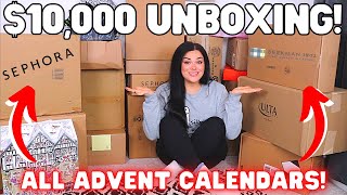 WORTH OVER 10000  Huge Advent Calendar Sneak Peak Unboxing [upl. by Gentry]