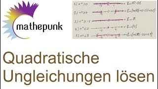 Quadratische Ungleichungen lösen [upl. by Bullen]